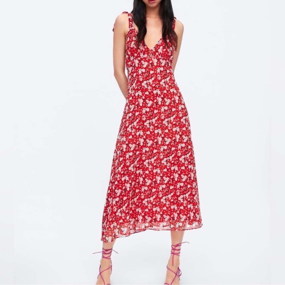 Zara Floral Midi Dress